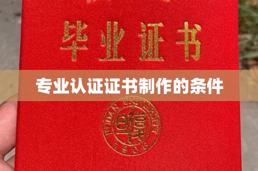 东川专业认证证书制作的条件