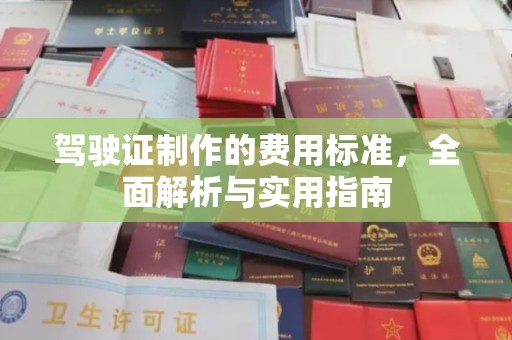 东川驾驶证制作的费用标准，全面解析与实用指南