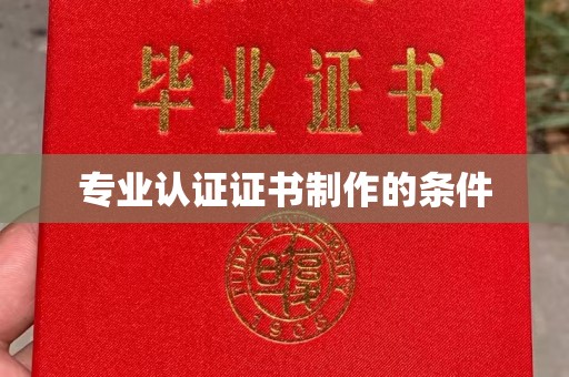 东川专业认证证书制作的条件